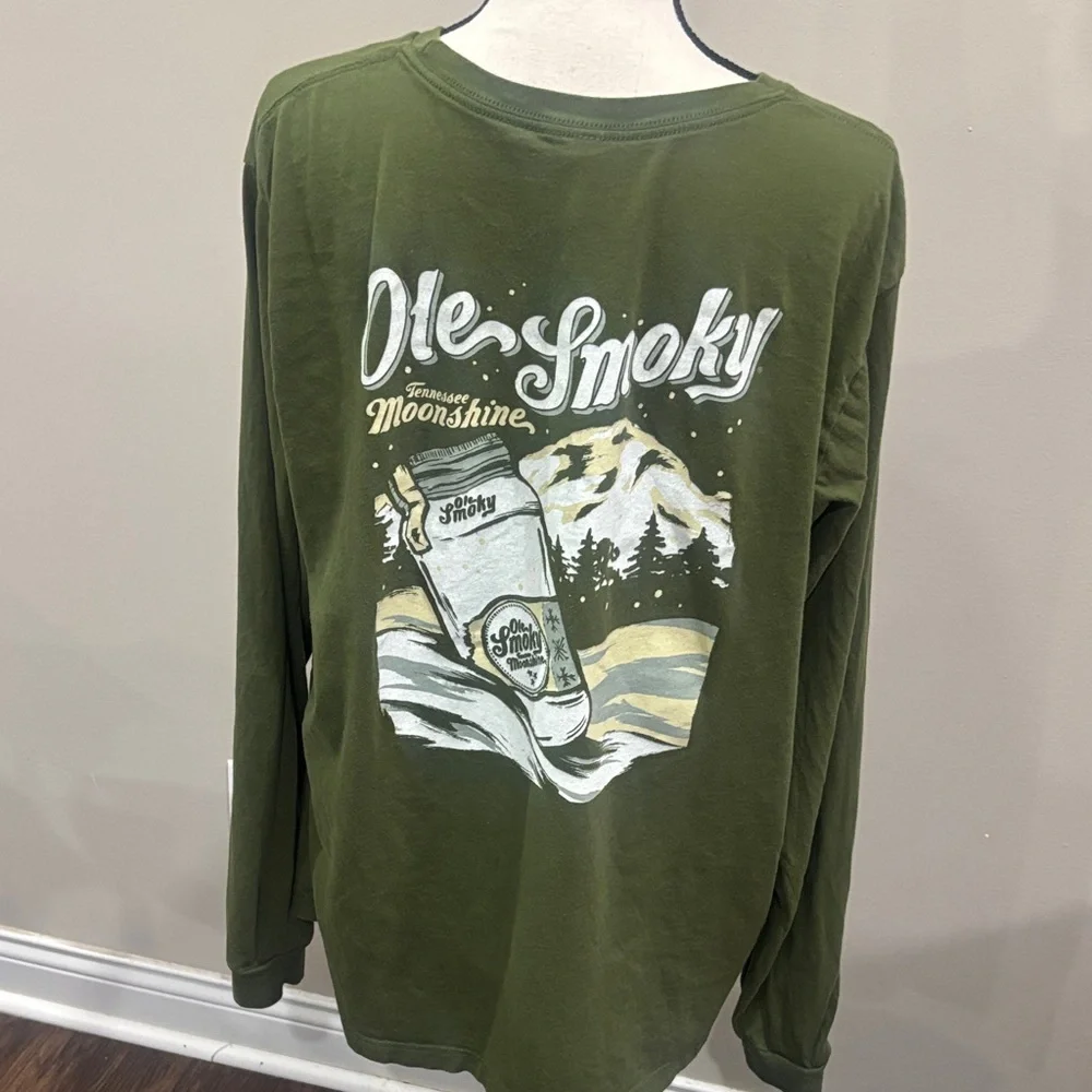 Olive Green 2xl ole smoky moonshine Long Sleeve Shirt - Picture 2 of 3